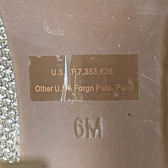 Marc Fisher Nagida Silver Sparkly Heels Women 6M Pointed Toe Stiletto Dress Shoe - Picture 13 of 16